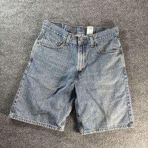 Levis 550 Shorts Mens 32 Blue Medium Wash Denim Relaxed Fit Bermuda Casual